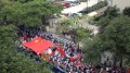 Protesters near the Garden Hotel in Guangzhou