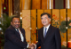 Wang Yang meets Fijian Minister of Agriculture Inia Seruiatu, image courtesy of Chinanews.com