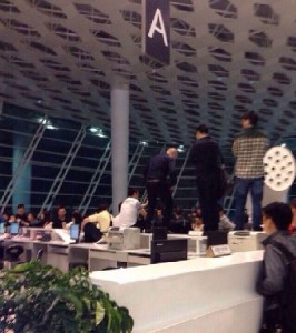 airport riot guangdong shenzhen rain flood air rage