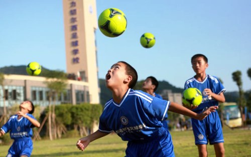 soccer school children china guangzhou shenzhen