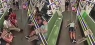 foreigner faints on shanghai metro subway unconscious run away no help support