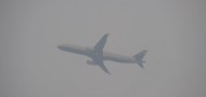 plane in smog