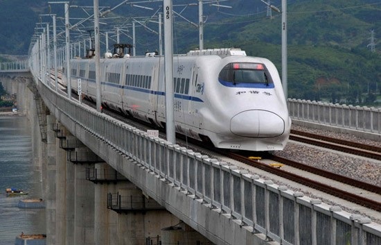 high speed train oncoming